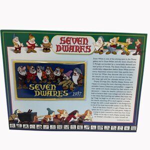 Willabee & Ward Disney Seven Dwarfs Collectible Patch With Card 1937 Edition